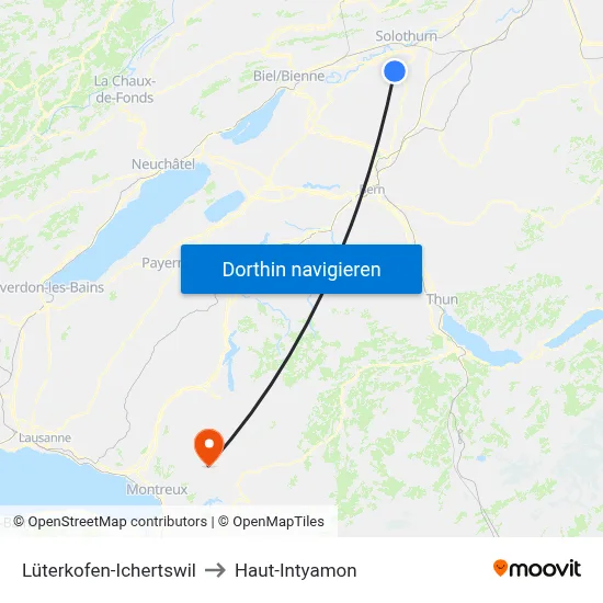 Lüterkofen-Ichertswil to Haut-Intyamon map