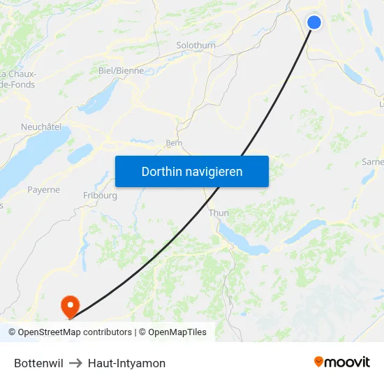 Bottenwil to Haut-Intyamon map