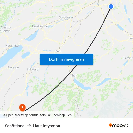 Schöftland to Haut-Intyamon map