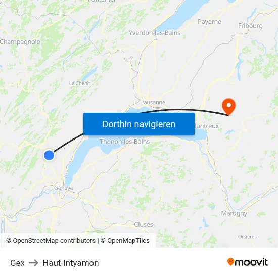 Gex to Haut-Intyamon map