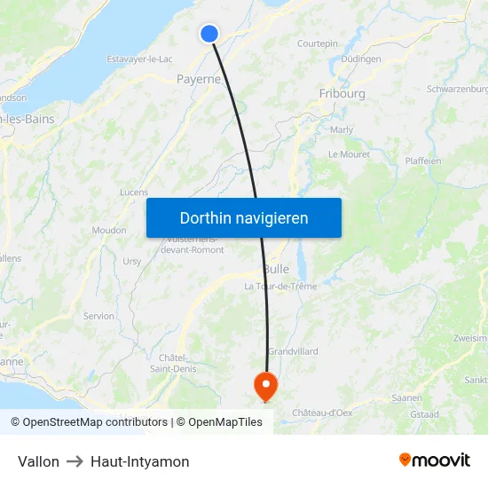 Vallon to Haut-Intyamon map