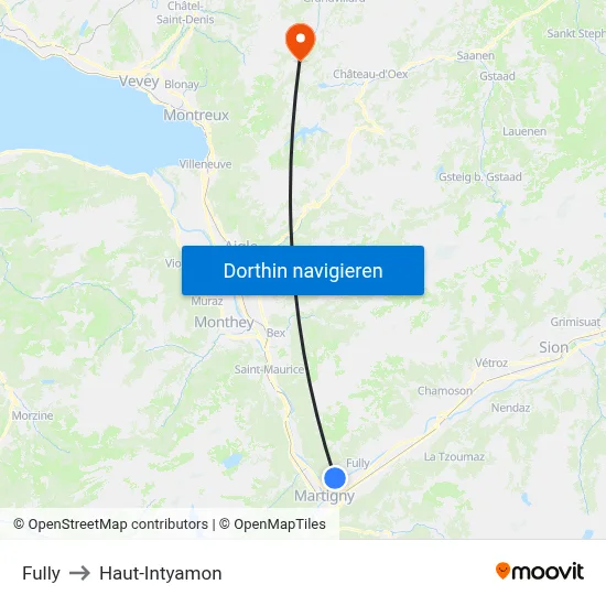 Fully to Haut-Intyamon map