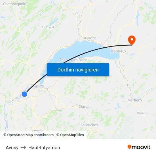 Avusy to Haut-Intyamon map