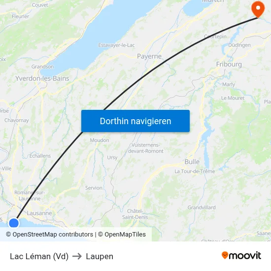 Lac Léman (Vd) to Laupen map