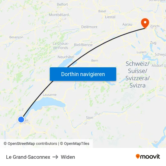 Le Grand-Saconnex to Widen map