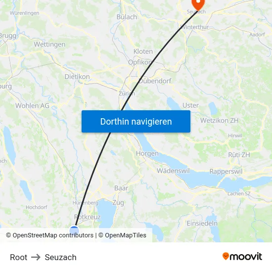 Root to Seuzach map