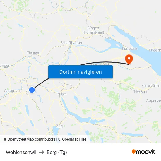 Wohlenschwil to Berg (Tg) map