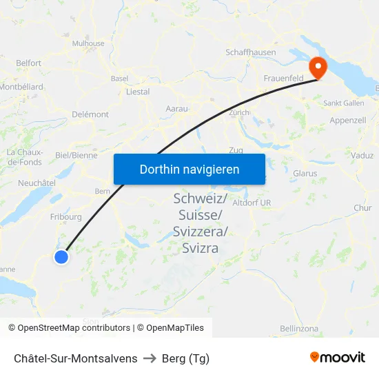 Châtel-Sur-Montsalvens to Berg (Tg) map