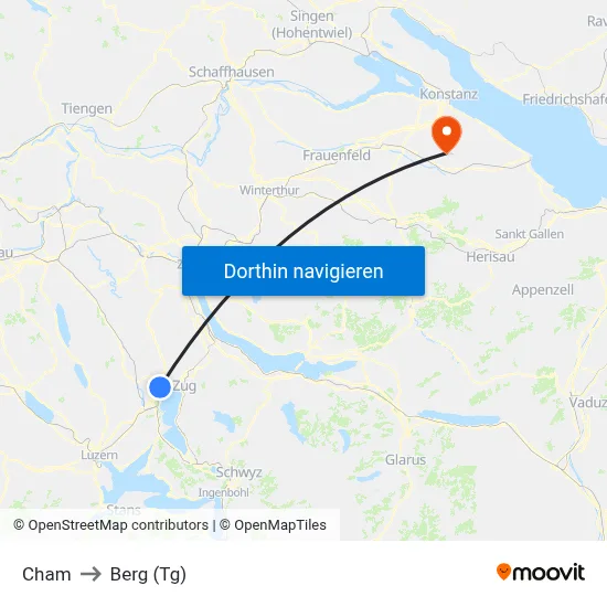 Cham to Berg (Tg) map