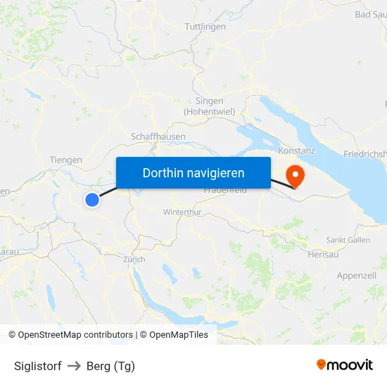Siglistorf to Berg (Tg) map