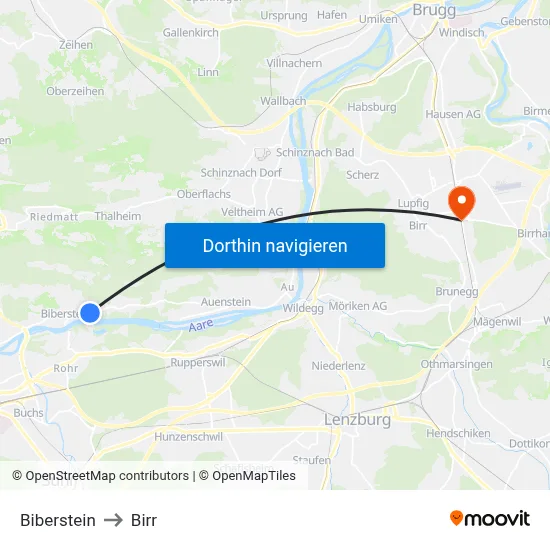 Biberstein to Birr map