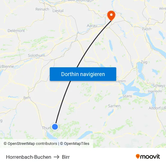 Horrenbach-Buchen to Birr map