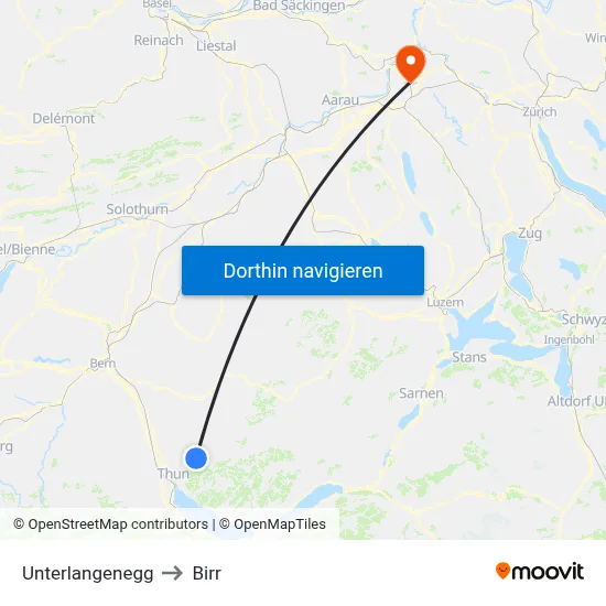 Unterlangenegg to Birr map