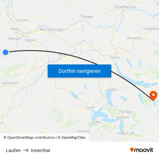 Laufen to Innerthal map