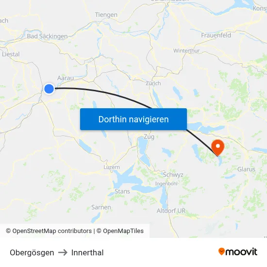 Obergösgen to Innerthal map