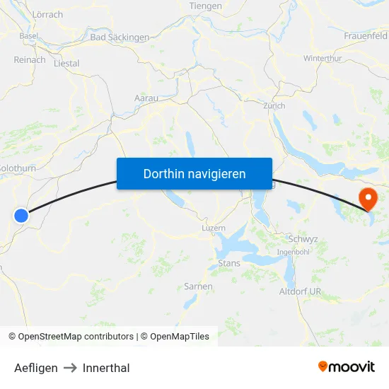 Aefligen to Innerthal map