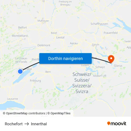 Rochefort to Innerthal map