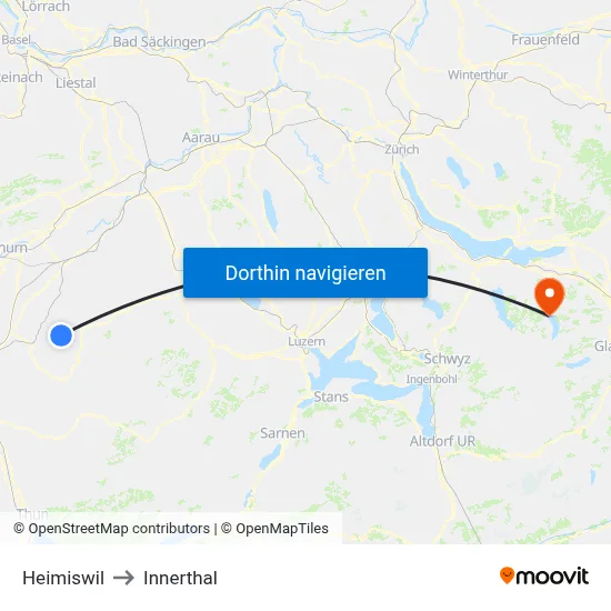 Heimiswil to Innerthal map