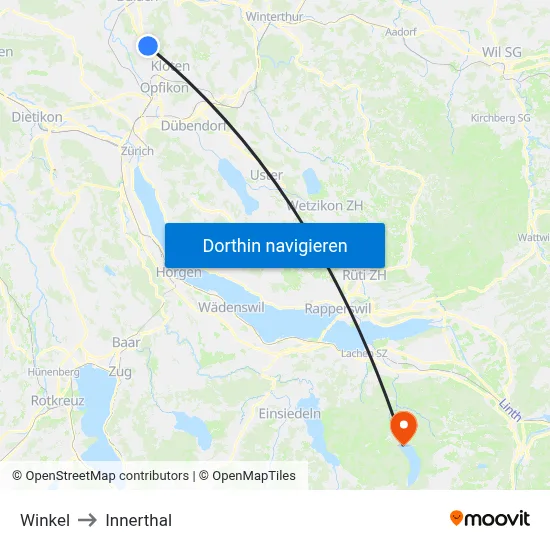 Winkel to Innerthal map
