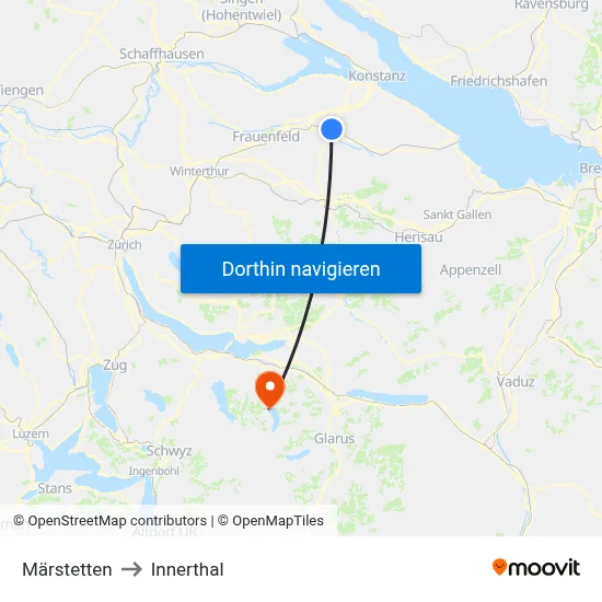 Märstetten to Innerthal map