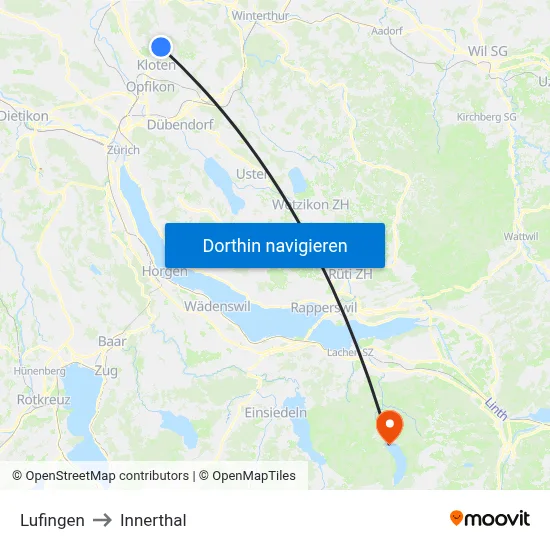 Lufingen to Innerthal map