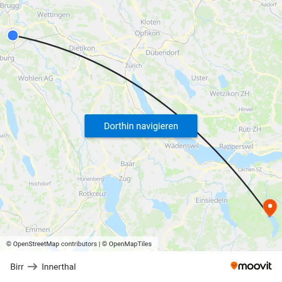 Birr to Innerthal map