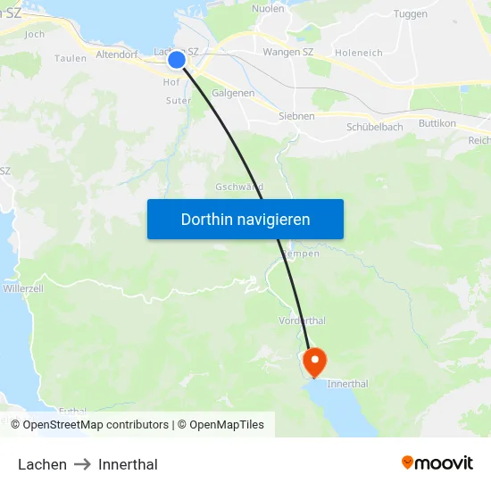 Lachen to Innerthal map