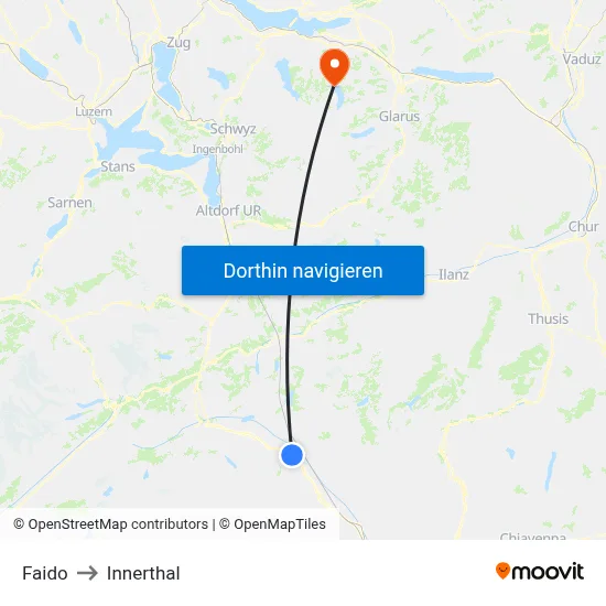 Faido to Innerthal map