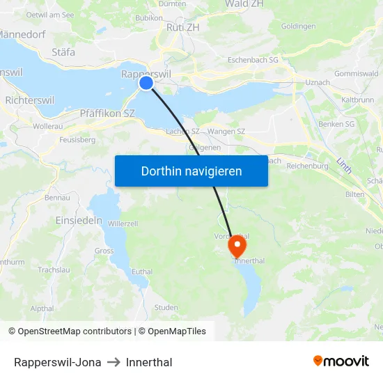 Rapperswil-Jona to Innerthal map