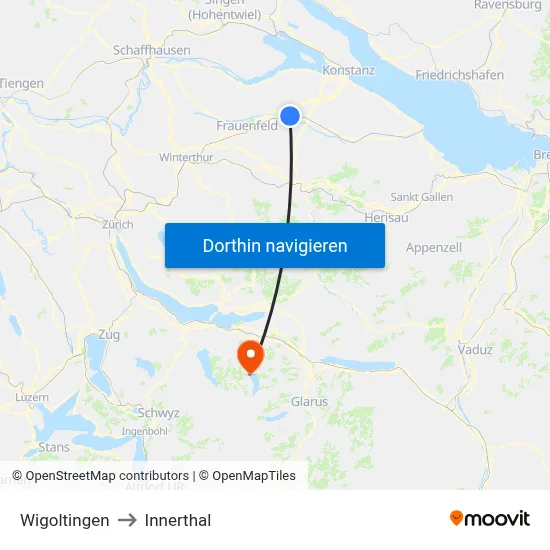 Wigoltingen to Innerthal map
