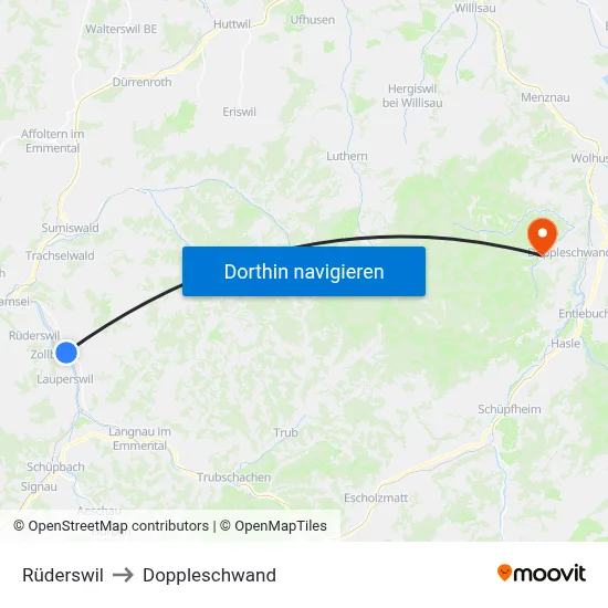 Rüderswil to Doppleschwand map