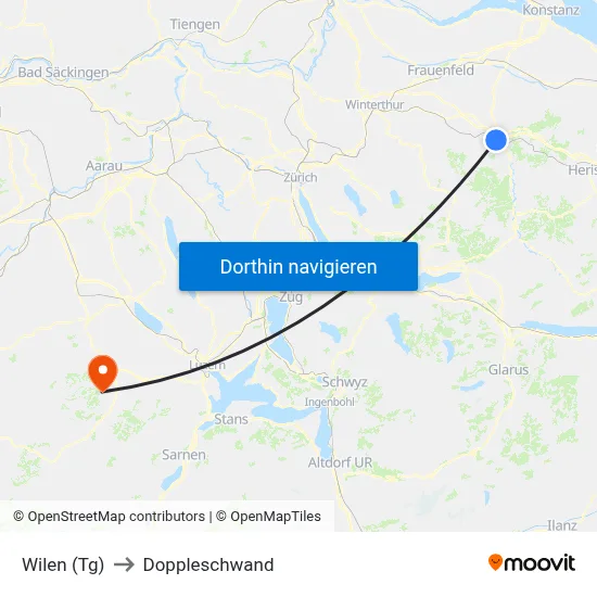 Wilen (Tg) to Doppleschwand map