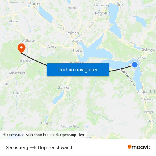 Seelisberg to Doppleschwand map