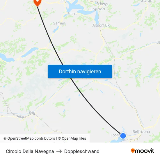 Circolo Della Navegna to Doppleschwand map