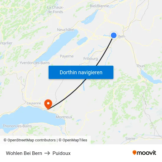 Wohlen Bei Bern to Puidoux map