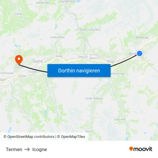 Termen to Icogne map