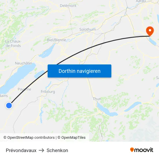 Prévondavaux to Schenkon map