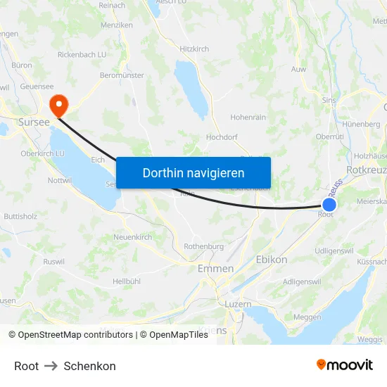 Root to Schenkon map