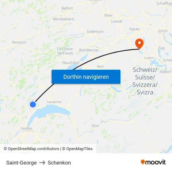 Saint-George to Schenkon map