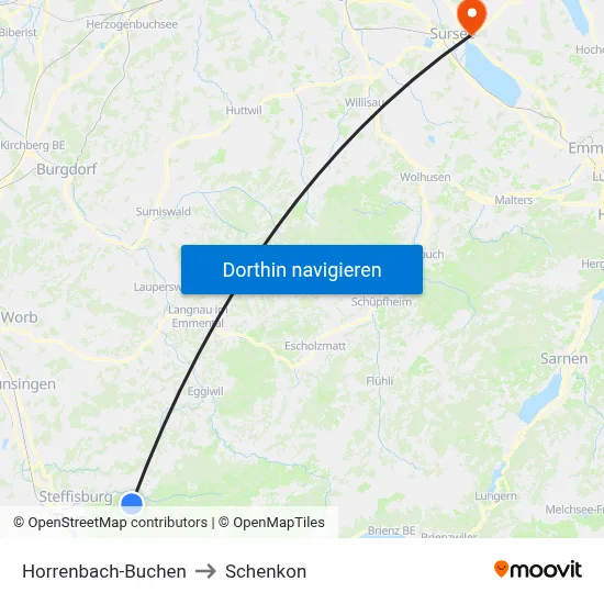 Horrenbach-Buchen to Schenkon map