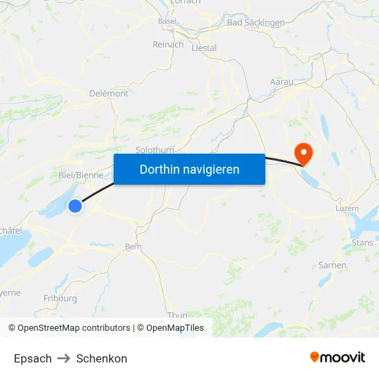 Epsach to Schenkon map