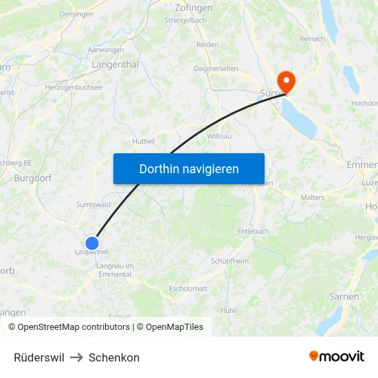 Rüderswil to Schenkon map