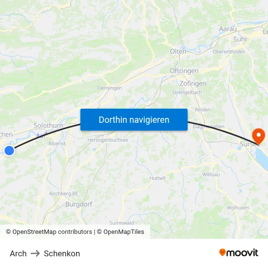 Arch to Schenkon map