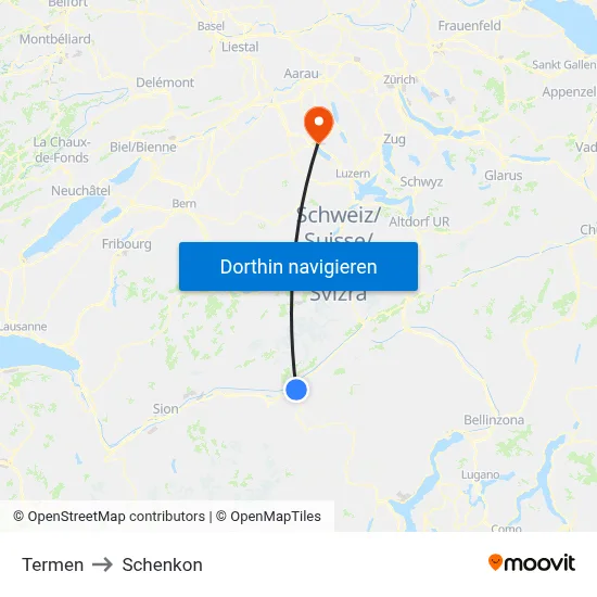 Termen to Schenkon map