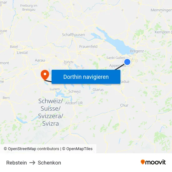 Rebstein to Schenkon map
