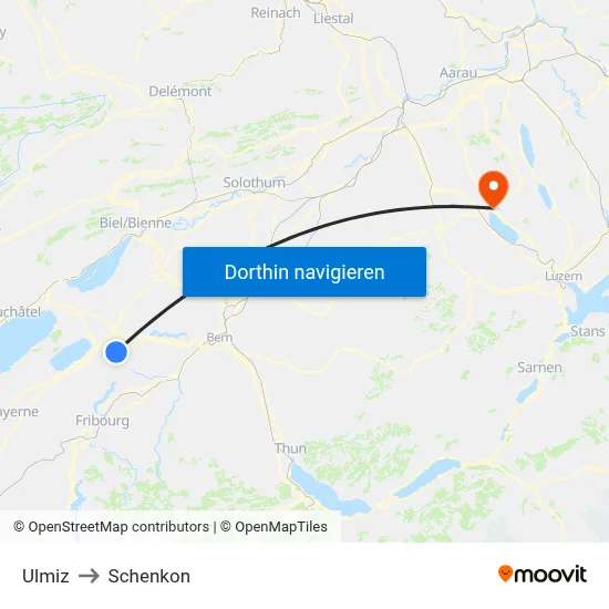 Ulmiz to Schenkon map