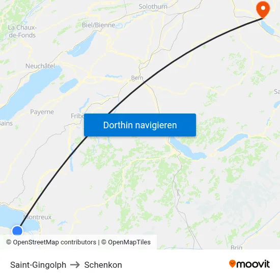 Saint-Gingolph to Schenkon map