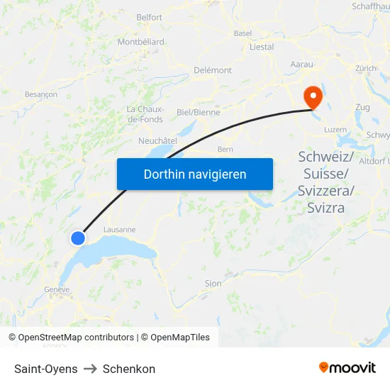 Saint-Oyens to Schenkon map