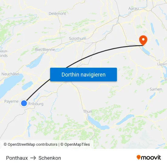 Ponthaux to Schenkon map