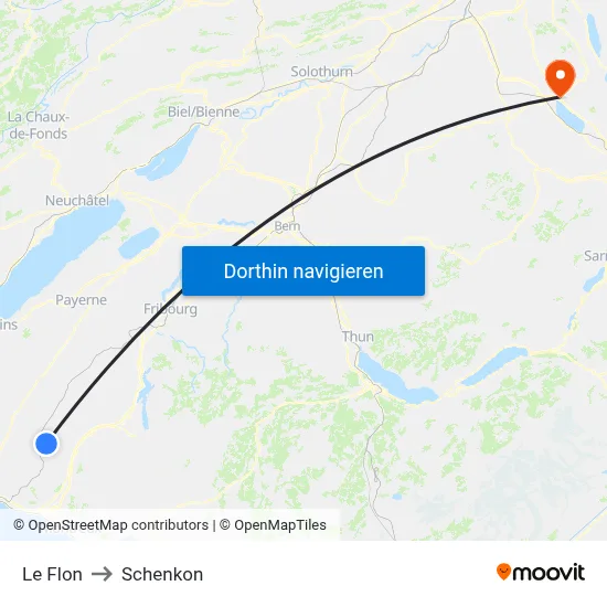 Le Flon to Schenkon map